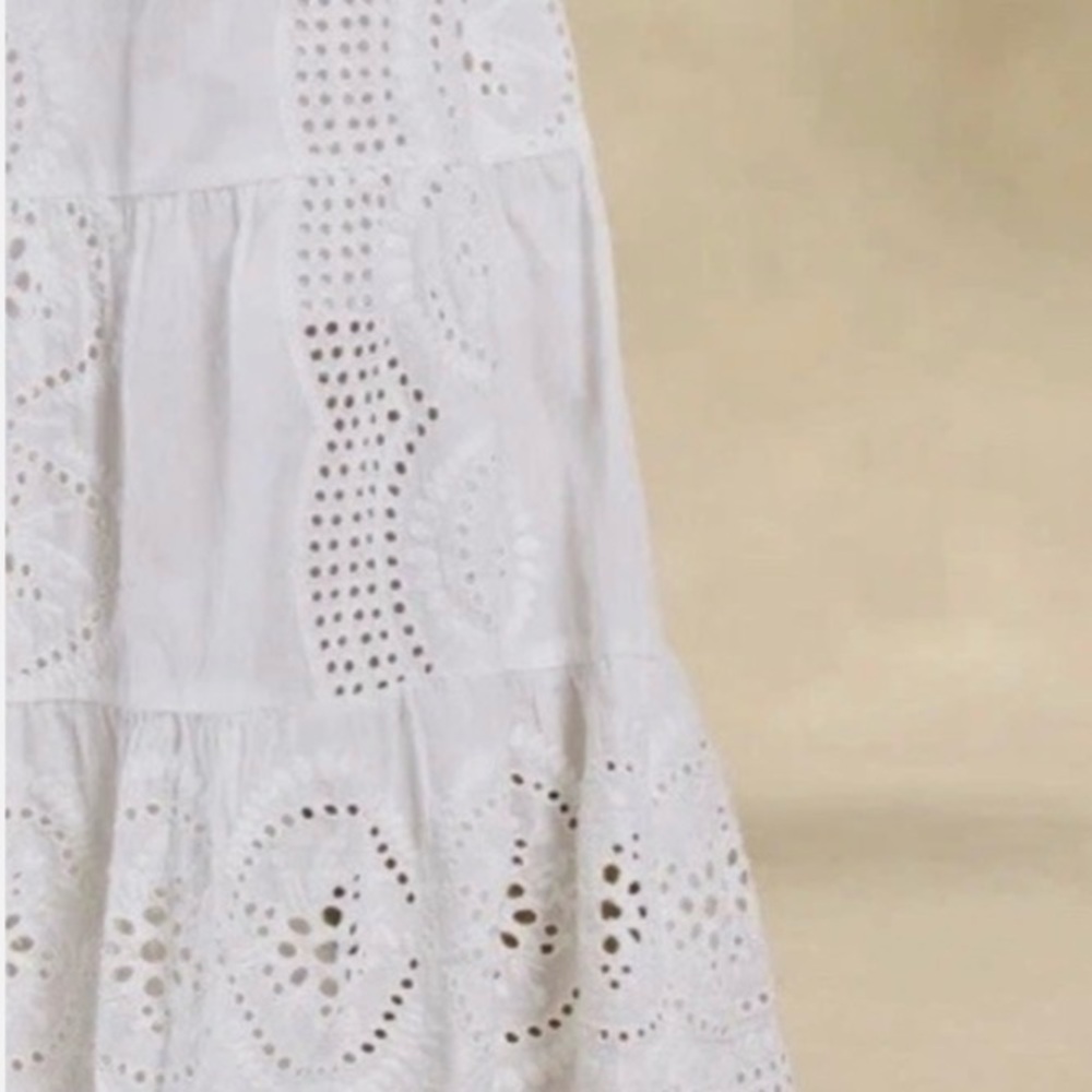Sundance White Eyelet Tiered Maxi Skirt-NWT - Picture 4 of 6